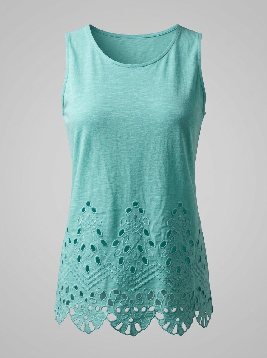 Women's Embroidered Eyelet Tee