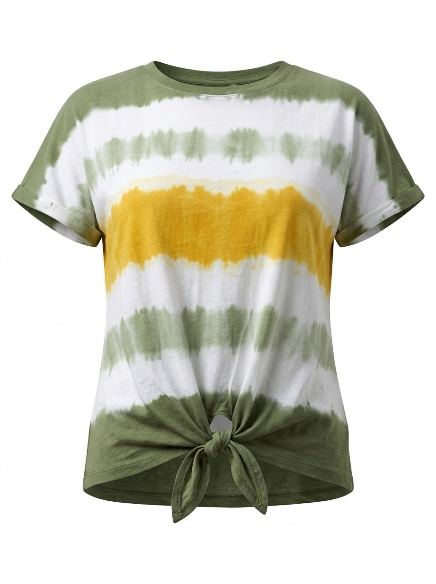 Women's Tie-Front Striped Tee