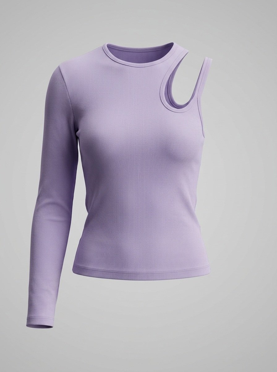Women's Ribbed Cutout Top